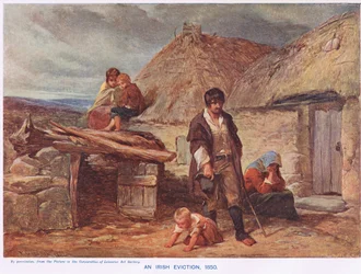 An Irish Eviction, Illustration from Cassell