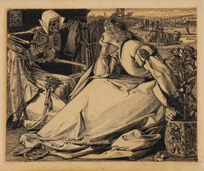 Until her death preparatory drawing for 
