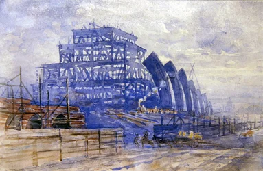 The Construction of the Train Shed, St. Pancras Station