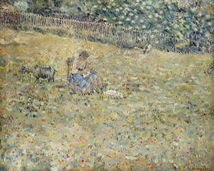 Woman and Goat