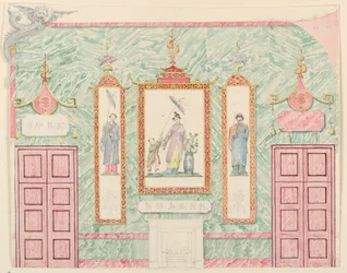 Wall Elevation, probably for the Banqueting Room, Royal Pavilion, Brighton, 1815-22