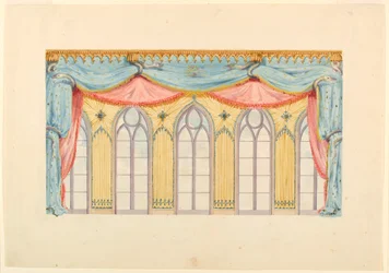 Window Decoration, Probably for the East Wall of the Music Room, Royal Pavilion, Brighton, 1820