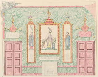 Wall Elevation, probably for the Banqueting Room, Royal Pavilion, Brighton