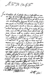 Letter by Galileo Galilei