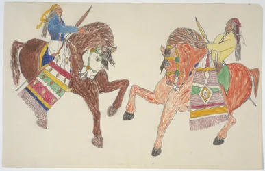 Two Men on Horseback