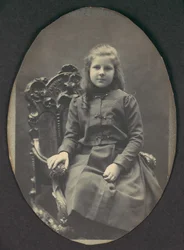Girl with Ringlets, Seated, Three-Quarter Length, 1890s