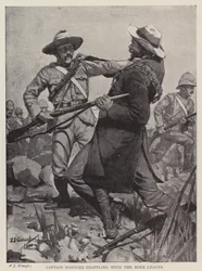 Captain Madocks Grappling with the Boer Leader