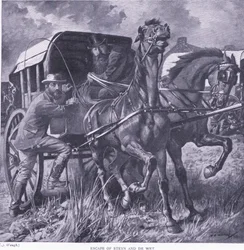 Escape of Steyn and De Wit (illustration from After Pretoria: The Guerilla War, 1902)