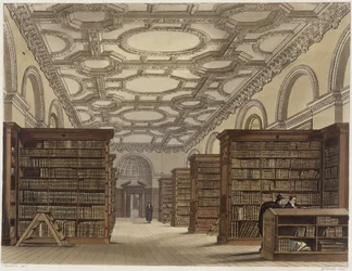 Interior of the Public Library, Cambridge, from 
