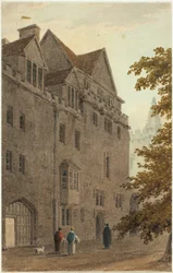 Old Magdalen Hall from the Gravel Walk Burnt Down A.D.
