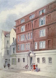 Residence of Titus Oates, Oat Lane, City of London, 1845