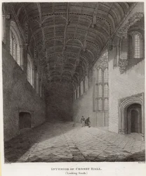 Interior of Crosby Hall, looking south