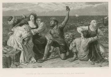 Pirates of the Mediterranean playing at dice for prisoners