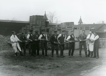 A 20 ft. Long Python Being Carried by Eleven Members of the Zoological Society Staff, London Zoo, 1924