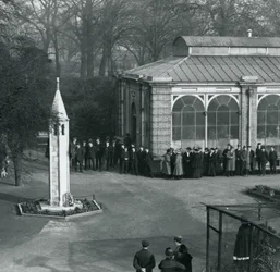 Armistice Day at the War Memorial, London Zoo, 11th November 1923