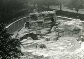 Monkey Hill Seen from the Top of the Mappin Terraces, London Zoo