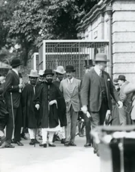 Sir Peter Chalmers Mitchell with Ethiopian Regent Haile Selassie and his entourage, London Zoo