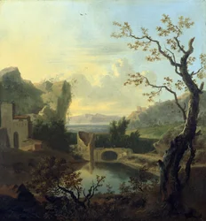 Italianate Landscape with a Ruined Fortified Bridge
