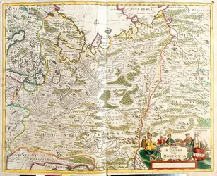 Map of Russia, around Moscow city