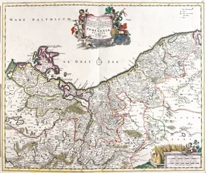 Map of the Duke of Pomerania (Poland) (etching)