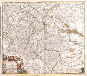 Map of the Duchy of Saxony (Germany)