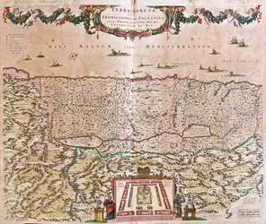 Map of the Holy Land (Israel, Palestine)