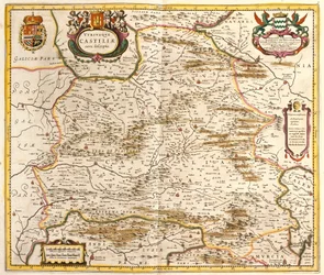 Map of the Kingdom of Castile (Spain)
