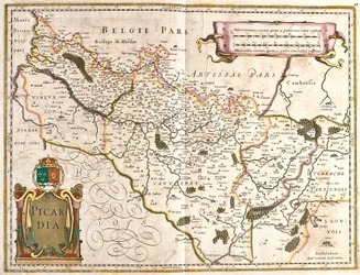 Map of the Province of Picardie (France) (etching)