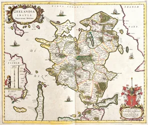 Map of the Island of Zealand (Netherlands)