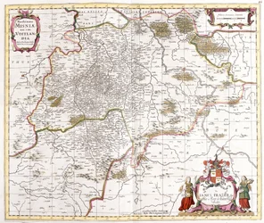Map of the Margraviate of Misnie (Germany)