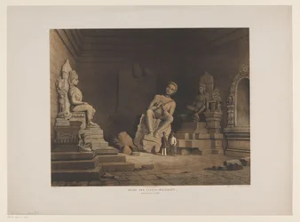 Two Men in the Ruins of Tjandi Mendoet (Ruins of Tjandi-Moendoet, Residency Kadoe)