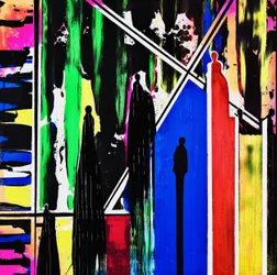 Vibrant City Silhouettes