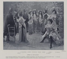 Actresses at the Theatre des Varietes, Paris, after a performance