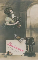 Birthday wishes (hand-coloured photo)