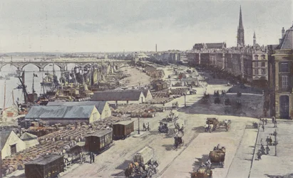 Bordeaux, Bridge over the Garonne, Bourgogne and Customs Quays