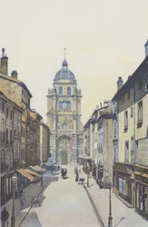 Bourg, Street and Notre-Dame Church