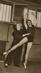 Bronislava Nijinska with Rosella Hightower, from Grand Ballet de Monte-Carlo, 1949 (photogravure)