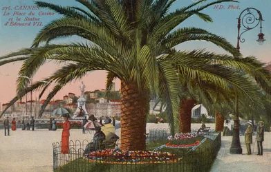 Cannes - Place du Casino and Statue of King Edward VII of England