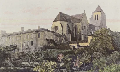 Celles-sur-Belle, Church and Former Monastery, North View
