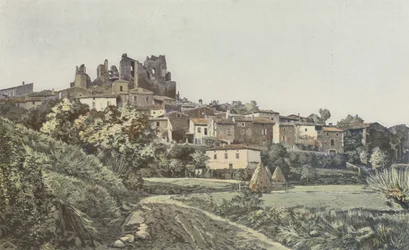 Chabrillan, General View and Ruins of the Castle