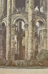 Charroux, Former Abbey, Tower, Lower Part