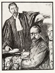 Dreyfus at His Trial, from Histoire de la Troisieme Republique, Vol. I, l