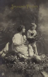 Easter Card with Little Boy