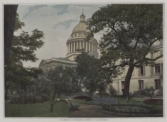 Garden of the Headmaster of the Lycee Henri IV and the Dome of the Pantheon, Paris
