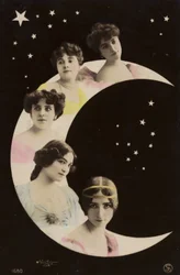 Girls on moon
