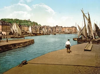 Honfleur Harbour, France, 1890-1900