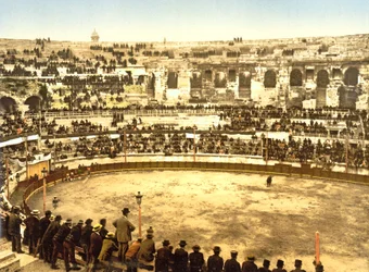 Inside the Amphitheatre at Nîmes