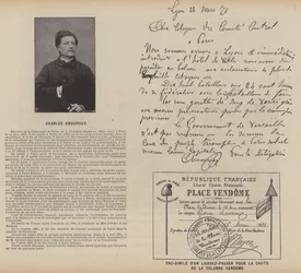 La Commune de Paris, Charles Amouroux, Facsimile of a Pass for the Fall of the Vendome Column