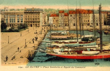 Le Havre, Place Gambetta, Bassin du Commerce