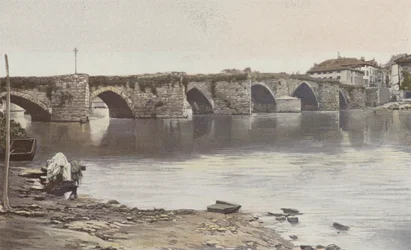 Limoges, Saint-Martial Bridge, Upstream View (Left Bank of the Vienne)